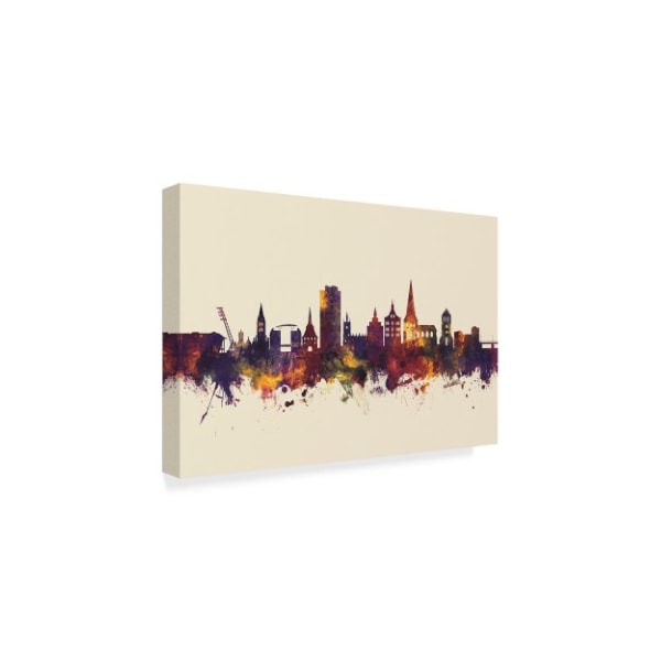 Michael Tompsett 'Rostock Germany Skyline Iii' Canvas Art,22x32